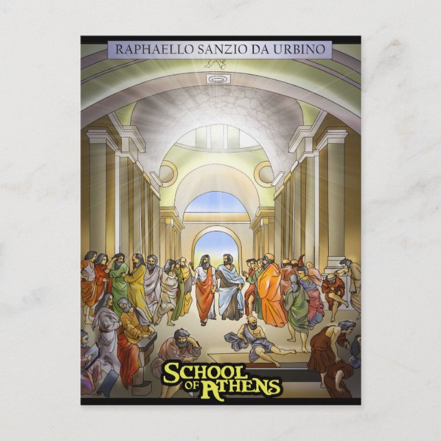 Faire-part École d'Athènes  Carte postale (Devant)