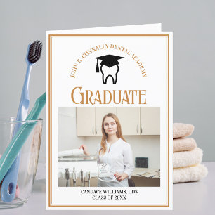 Faire-part École de Chirurgie Dentaire Chic Photo Pliée Diplô