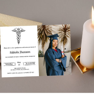 Faire-part École de médecine photo simple