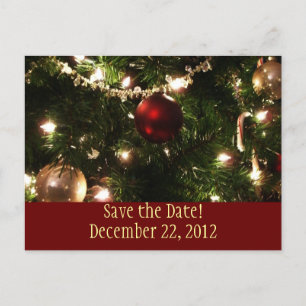 Faire-part Économies d'arbre de Noël la carte postale de date