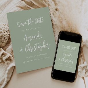 Faire-part Économisez la date de mariage moderne minimaliste