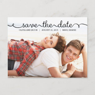 Faire-part Écrit Avec Amour Enregistrer La Date Carte Postale