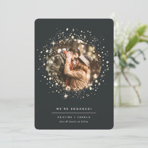 Faire-part Écrit dans les étoiles Fiançailles photo
