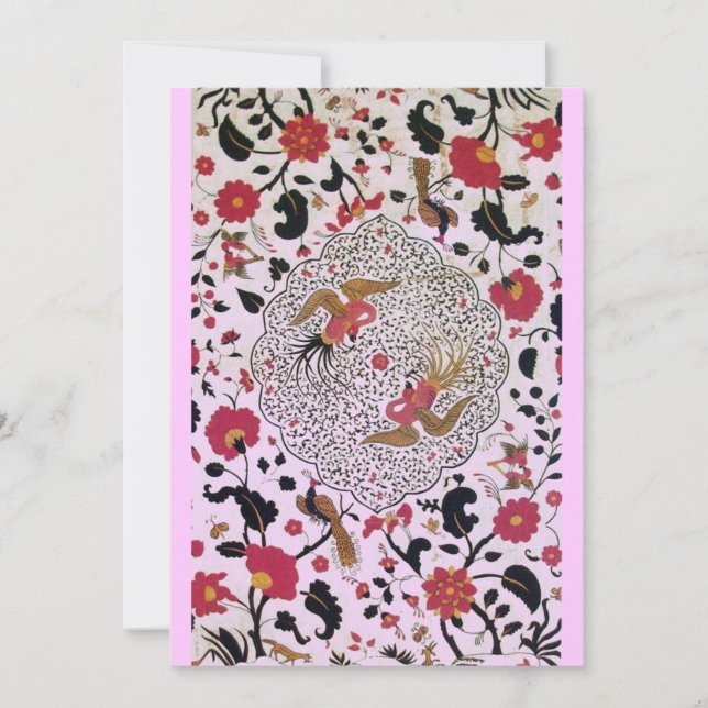 Faire-part EDEN, noir et blanc, rose rouge (Devant)