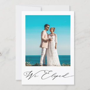 Faire-part Elargissement minimaliste du Mariage photo noir mo