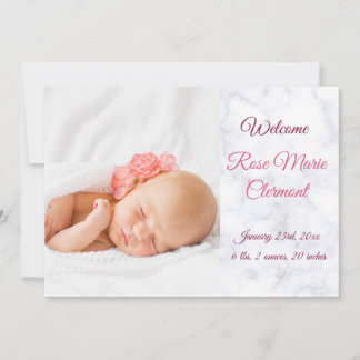 Faire-part Elegant Baby Birth Announcement – with Photo