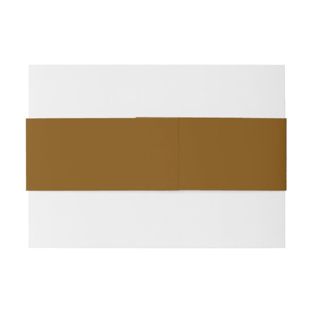 Faire-part Élégant Bandeau de Mariage Marron Monogramme (Dos exemple)