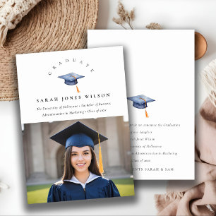 Faire-part Élégant Casquette minimal photo