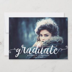 Faire-part Élégant Chic Graduation Moderne Main Lettering