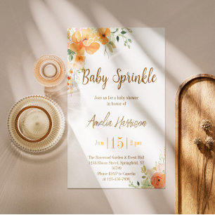 Faire-part élégant de baby shower florale Baby spr