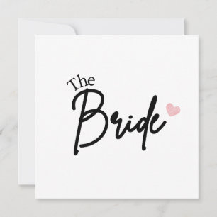 Faire-part élégant de mariage avec cœur rose