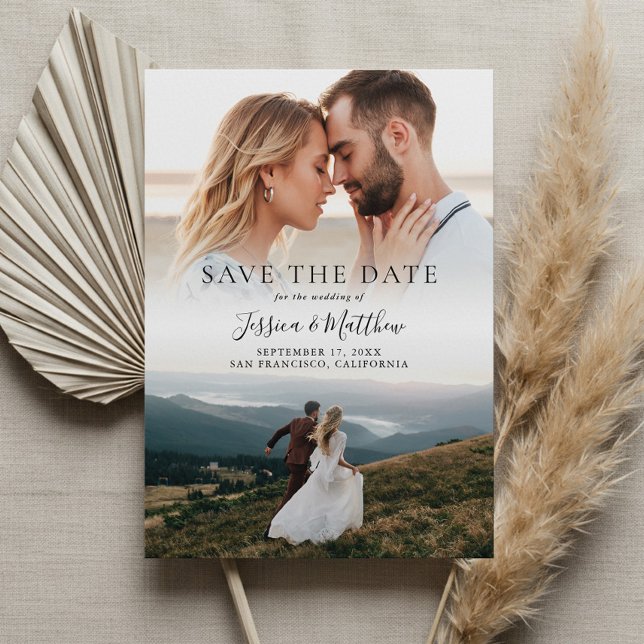 Faire-part élégant de mariage moderne avec photo (Créateur téléchargé)