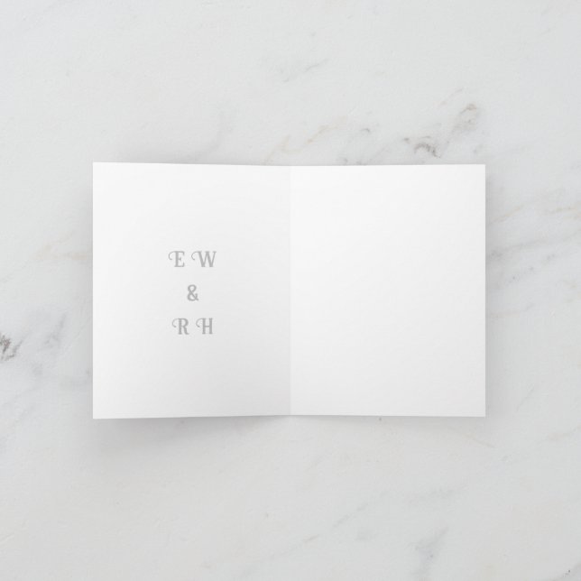 Faire-part Elégant design vert étincelant pour Mariage (Intérieur)