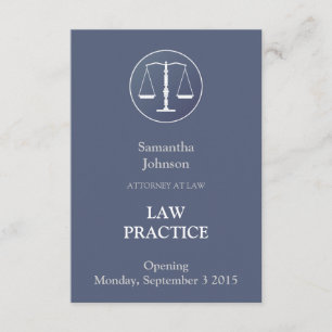 Faire-part élégant d'ouverture d'exercice du droit