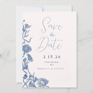 Faire-part Élégant Floral Enregistrer La Date