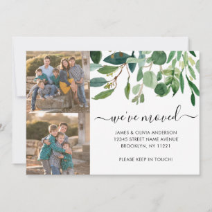 Faire-part Elégant Foliage Nous avons déménagé Nouvelle Maiso