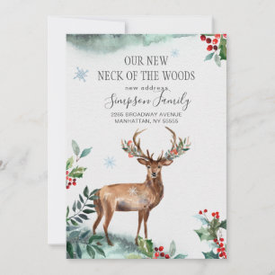 Faire-part Élégant hiver Nouveau cou de la forêt qui bouge