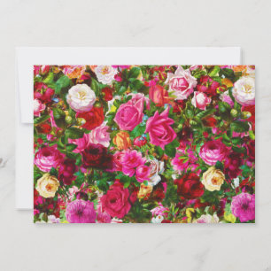 Faire-part Élégant jardin fleuri Vintage Rose