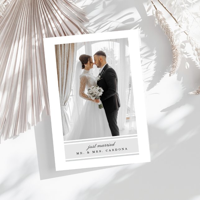 Faire-part Elegant Just Married Elopement Photo Announcement (Créateur téléchargé)