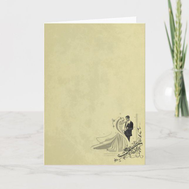 Faire-part Élégant Mariage de mariée et de chambre (Devant)