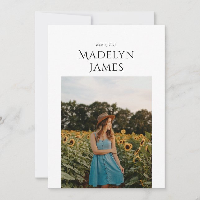 Faire-part Élégant minimaliste 2 photo (Devant)