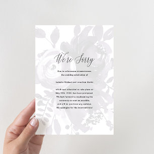 Faire-part Élégant report Mariage floral photo