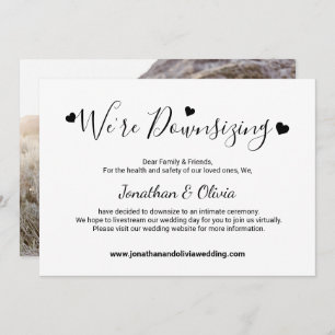 Faire-part Élégant Script Diminuer la taille de la photo Mari