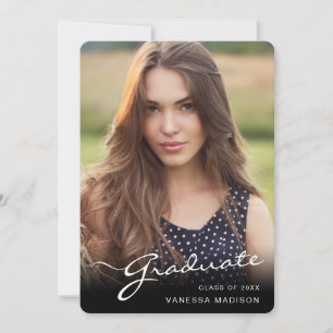 Faire-part Élégant script moderne   Photo tendance