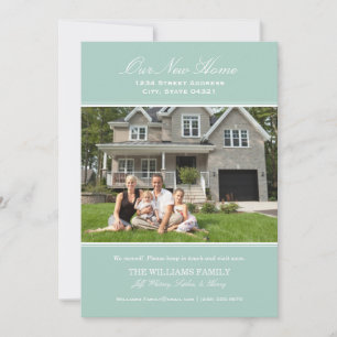 Faire-part Elégant Seafoam Notre Nouvelle Photo Accueil Démén