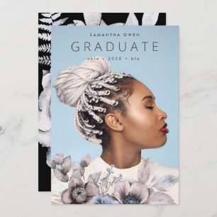 Faire-part Elégante aquarelle romantique Floral University Gr