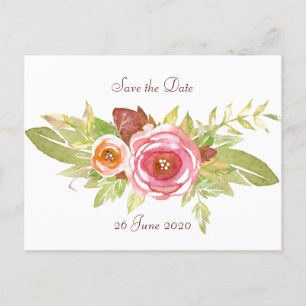 Faire-part Elégante carte postale Bouquet Floral
