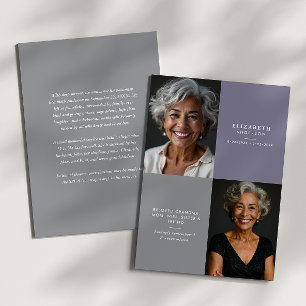 Faire-part Élégante Moderne 2-Photo Imprimée/Téléchargeable D