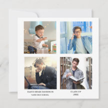 Élégante Photo Collage Graduation Party