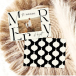 Faire-part Élégante typographie moderne de Noël joyeux<br><div class="desc">Moderne élégante minima typographie graphique joyeux carte chritsmas. Une partie d'une collection de vacances audacieuse et amusante.</div>