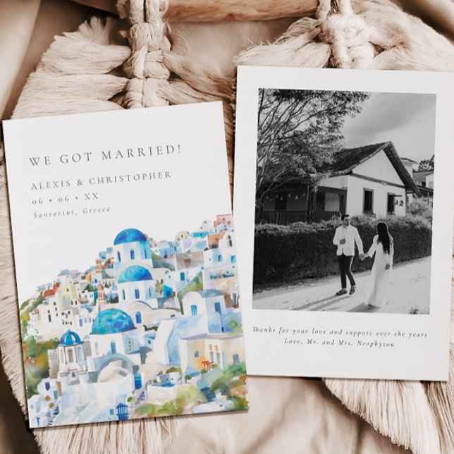 Faire-part Elément photo paysage méditerranéen (Créateur téléchargé)