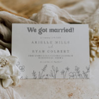 Élémentaire Mariage Intime Fleur Sauvage Gris Atté