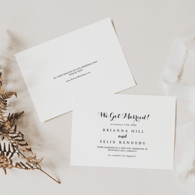 Faire-part Elopement de la calligraphie moderne (Créateur téléchargé)