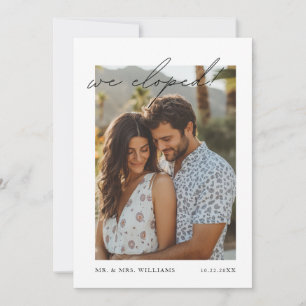 Faire-part Eloping moderne   "Nous Avons Échappé"