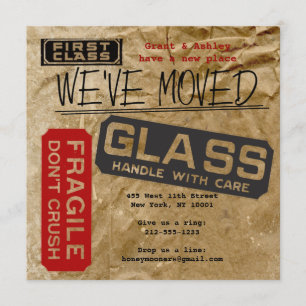 Faire-part Emballez-le ! Annonce de déménagement