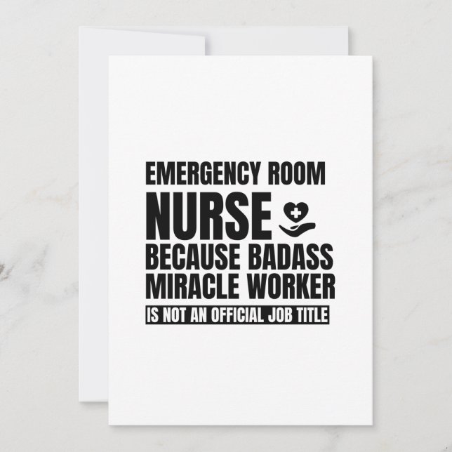 Faire-part Emergency room nurse (Devant)