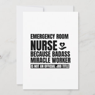 Faire-part Emergency room nurse