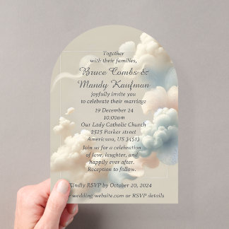 Faire-part en acrylique Ethereal Bliss