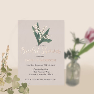 Faire-Part en Aluminium pour Baby Shower Bouquet d