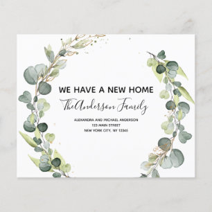 Faire-part en mouvement Eucalyptus Verdure Aquarel
