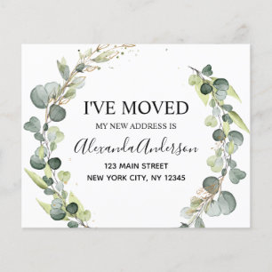 Faire-part en mouvement Eucalyptus Verdure Aquarel