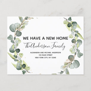Faire-part en mouvement Eucalyptus Verdure Aquarel