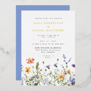 Faire-part en papier métallisé pour mariage de jar
