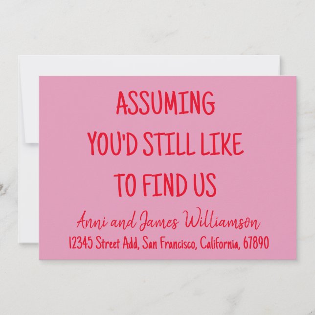 Faire-part En supposant que vous aimeriez toujours nous trouv (Devant)