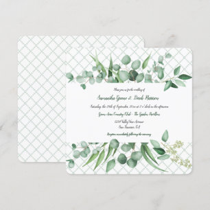 Faire-part en treillis de Eucalyptus Envy Botanica