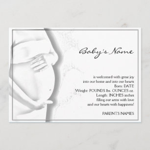 Faire-part enceinte de croquis de bébé de ventre